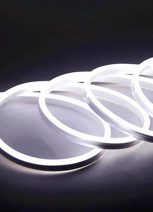 Светодиодная гибкая неоновая лента 12 вольт 5м 11х5мм - гибкий led neon белый