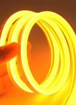Светодиодная гибкая неоновая лента 12 вольт 5м 11х5мм - гибкий led neon оранжевый