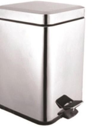 Відро для сміття aquavita kl-301s метал, квадрат 5 л (2-й сорт)