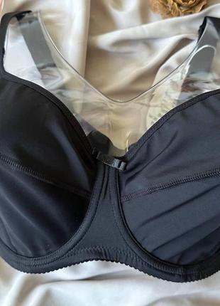 Черный бюстгальтер большого размера без поролона на чашку g