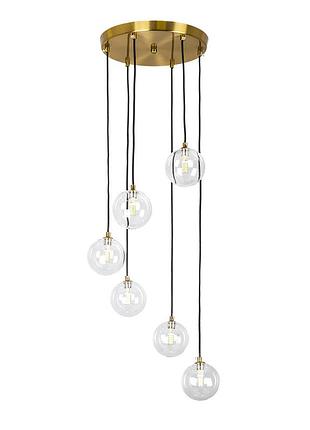 Люстра підвісна 761p1006f-6 brz+cl (300)