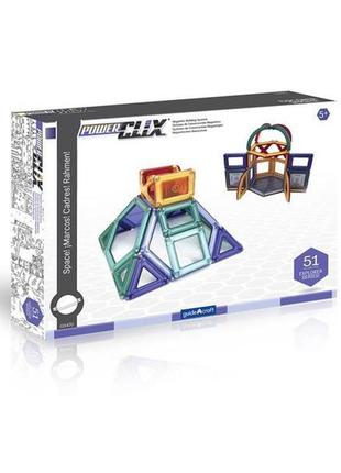Магнітний конструктор guidecraft powerclix explorer series архітектура, 52 деталі (g9472) 7