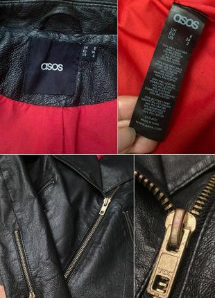 🖤кожаная куртка косуха asos с шипами, натуральная кожа / рок, готика, гранж, неформальный стиль10 фото