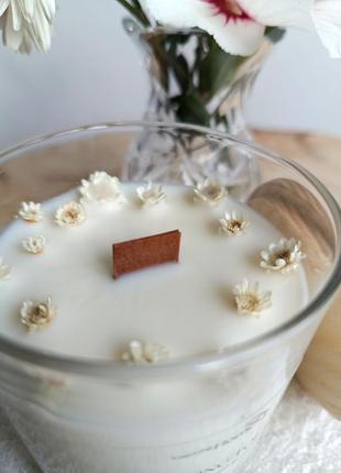 Подарочный набор ароматов для дома или офиса соевая свеча и диффузор свежий нежный...