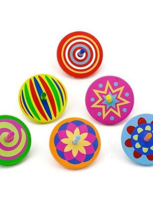 Деревянная игрушка viga toys волчок 12 шт. в ассорт. (53906)