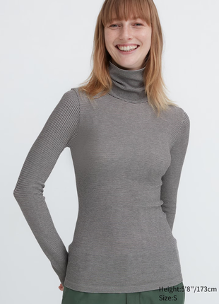 Термо лонгслив бесшовная водолазка heattech uniqlo