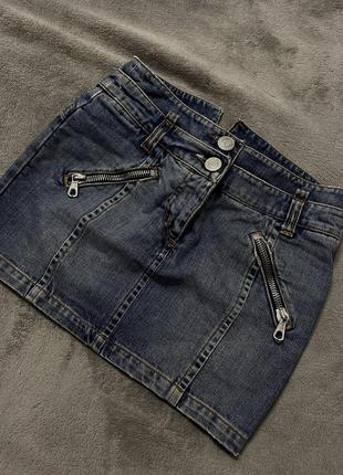 Коротка джинсова спідниця