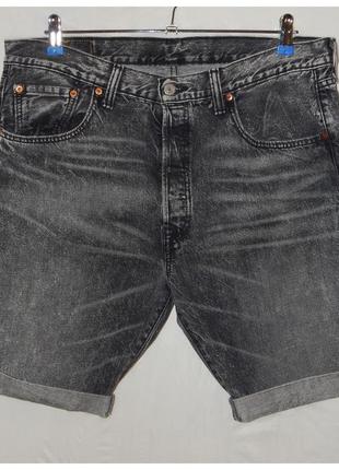 Джинсовые шорты с подворотом levis 501 ct (size 34) made in mexico