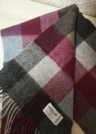Edinburgh since 1437 lambswool стильный теплый шарф шарфик клетка шерсть 100 lambswool edinburgh since 1437 lambswool