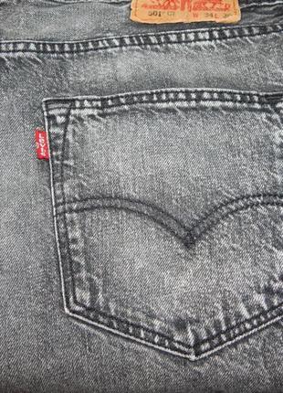 Джинсовые шорты с подворотом levis 501 ct (size 34) made in mexico9 фото