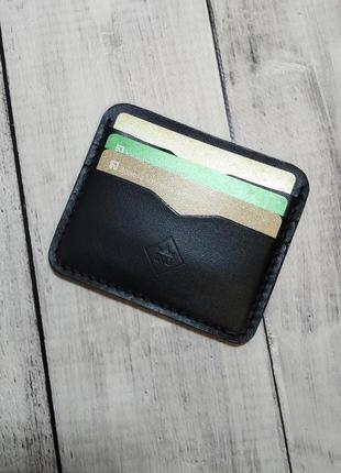 Шкіряний картхолдер, ручна робота. міні-гаманець