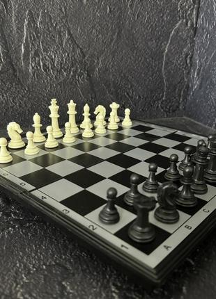 Настольная игра шахматы, шашки, нарды 3 в 1 магнитные 9618 (доска 27x27 см)