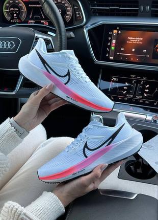 Женские кроссовки nike air zoom white black rainbow