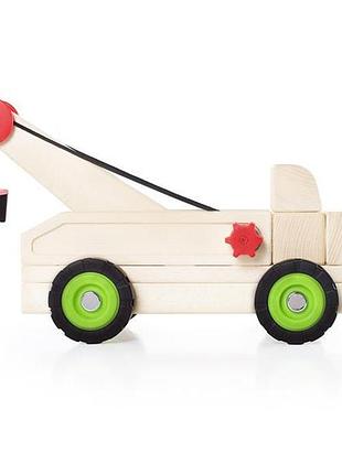 Большая машинка guidecraft block science trucks эвакуатор деревянный 37 см (g7532) 3