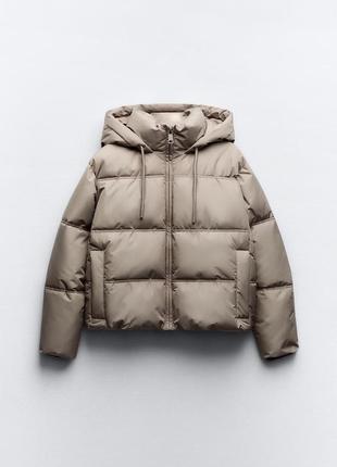 Куртка пуфер пуховик zara s