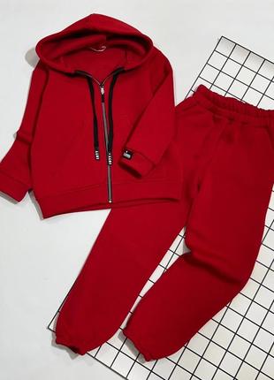 Теплый детский костюм на флисе