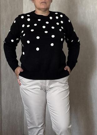 Светр з принтом горох