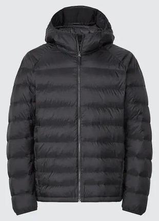 Men ultra light down seamless hooded parka clearance