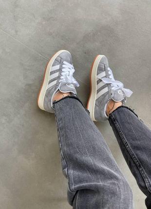 Adidas campus 00s grey женские кроссовки адидас кампус серые7 фото