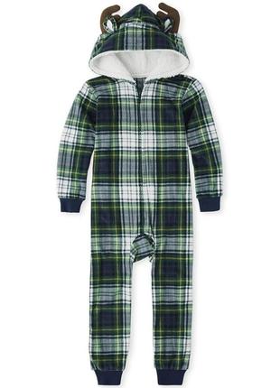 Пижама флисовая / кигуруми/ человечек / новогодний костюм олень children's place