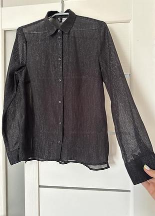 Рубашка черная diveded (h&amp;m) s-m