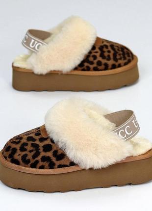 Женские зимние ботинки ugg леопардовые