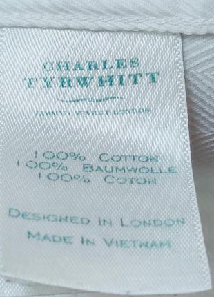 Рубашка мужская белая классическая charles tyrwhitt8 фото