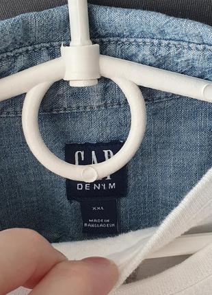 Крутая джинсовая рубашка gap 12-13р., состояние новой4 фото