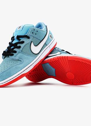 Nike sb dunk low gulf "blue orange"8 фото