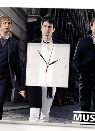 Часы "группа muse" подарок для фанатов, музыкантов и любителей рок музыки, украшение в бар, клуб