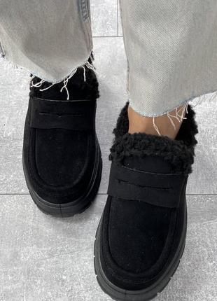 Женские замшевые угги автоледи