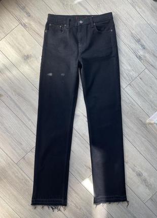 Прямые черные джинсы zara