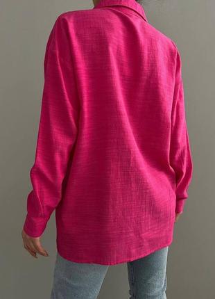 Жіноча базова сорочка з льону, стильна та практична в носінні3 фото