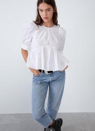 Белая блуза от zara2 фото