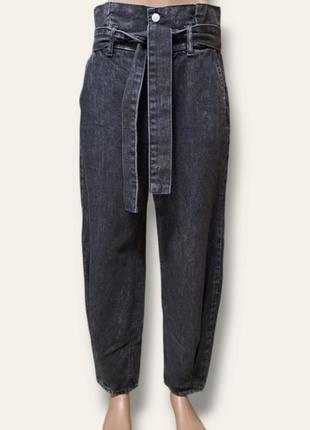 Стильные джинсы брюки на высокой посадке4 фото
