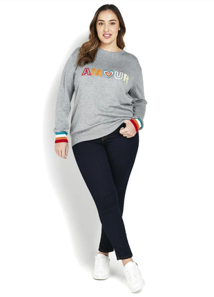 Романтичний светр/джемпер/пуловер батал. колекція 2024 року.  evans. англія.3 фото