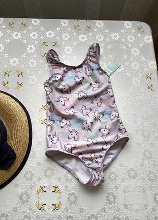 Детский слитный купальник 8-9 лет