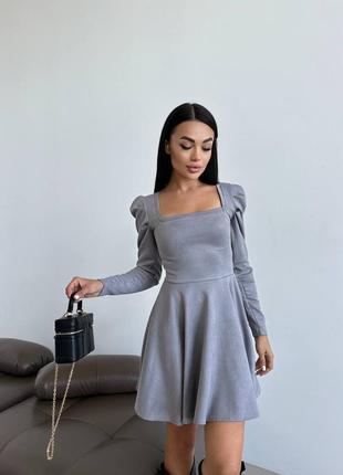Женское платье замш на дайвинге. 42/56р