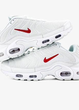 Nike air max tn "white/red"8 фото