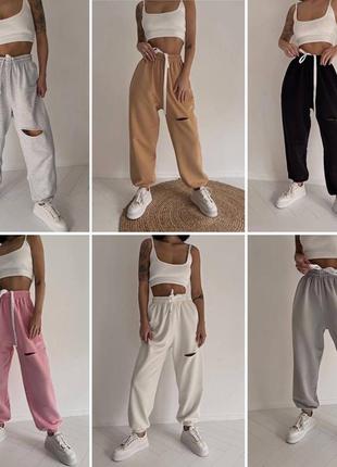 Жіночі штани джогери з розрізом, всі кольори в наявності8 фото