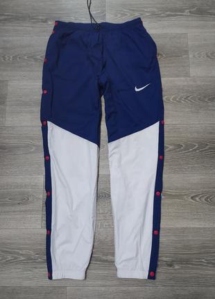 Винтажные лёгкие штаны на заклепках кнопках nike m-l