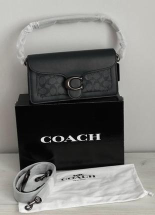 Кожаная сумка сумочка на плечо в стиле coach