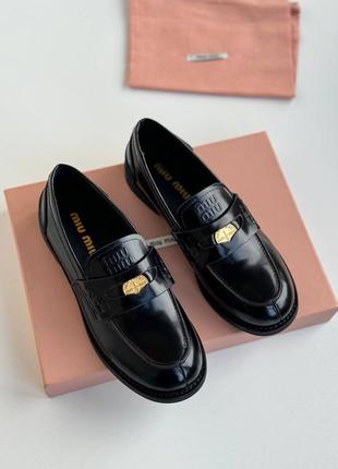 Лофери у стилі miu miu, люкс , шкіряни