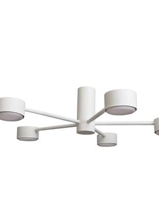 Люстра стельова msk electric copter на п'ять круглих плафонів під лампи gx53 біла nl 8041-5 wh