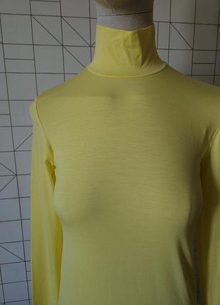 Стильный новый женский гольф cos, яркая желтая водолазка cos, тонкий свитерик гольф cos6 фото