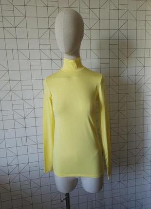 Стильный новый женский гольф cos, яркая желтая водолазка cos, тонкий свитерик гольф cos8 фото