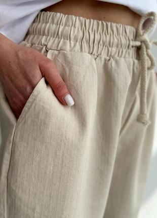 Женские брюки пояс на резинке+шнурок рабочие карманы2 фото