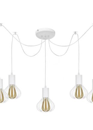 Люстра-павук msk electric lotus білий на п'ять плафонів nl 1415-5w