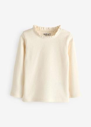Кофтинка кремово-белый - 100% cotton pointelle top (3mths-7yrs)