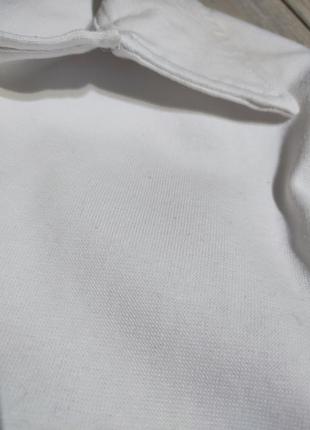 Кофта белая ковта біла лонгслив футболка реглан гольф гольфик5 фото